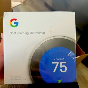 Google Nest thermostat pro edition stainless steel